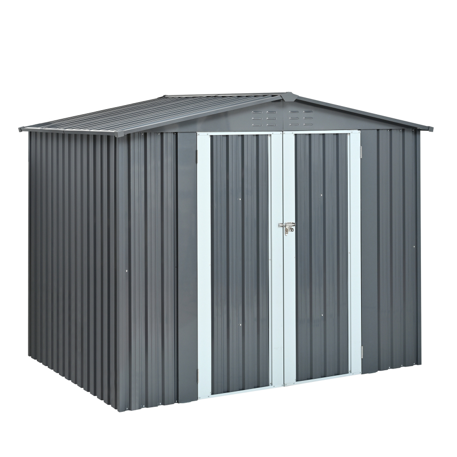 Heavy Equipment Storage Yard - Capanno in Metallo con Doppia Porta,